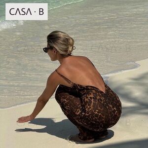 5🌟CASA B |Vivianne Leopard Print Sheer Maxi